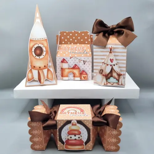 Kit de Caixas Personalizadas 20 Peças - Brinquedos Lúdicos