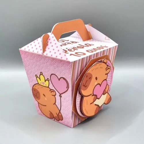 Kit de Caixas Personalizadas 20 Peças - Capivara Cute