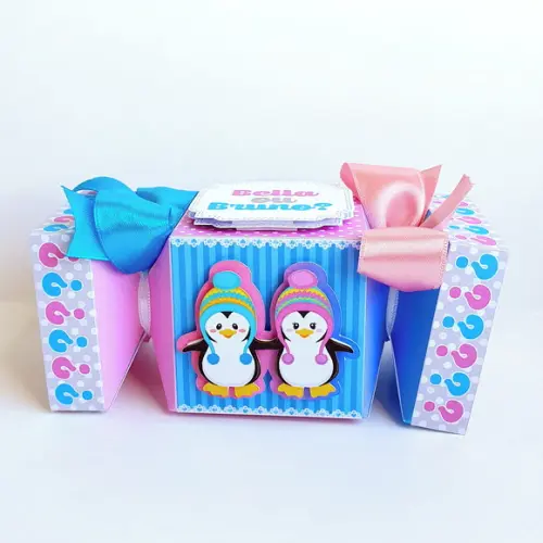 Kit de Caixas Personalizadas 20 Peças - Chá Revelação