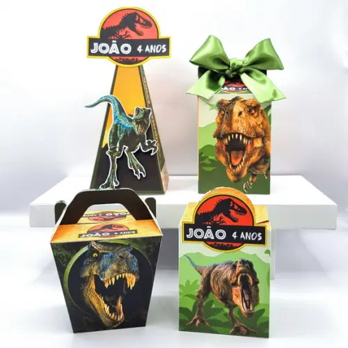 Kit de Caixas Personalizadas 20 Peças - Dinossauro Jurassic