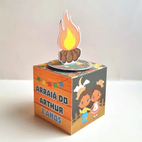 Kit de Caixas Personalizadas 20 Peças - Festa Junina Menino