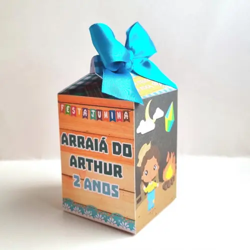 Kit de Caixas Personalizadas 20 Peças - Festa Junina Menino