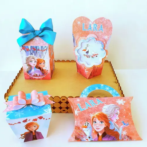 Kit de Caixas Personalizadas 20 Peças - Frozen 2
