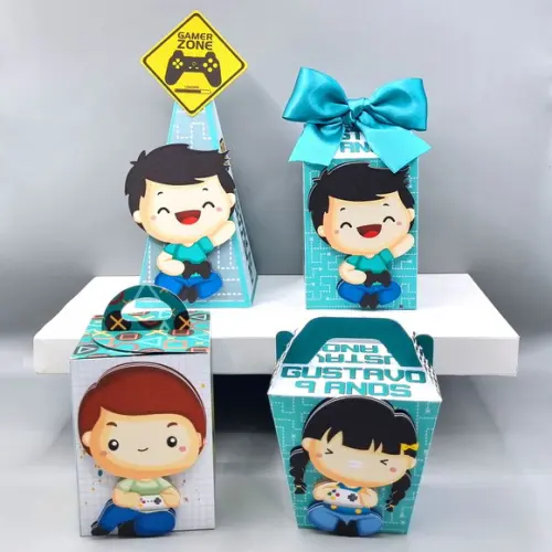 Kit de Caixas Personalizadas 20 Peças - Gamer - Vídeo Game