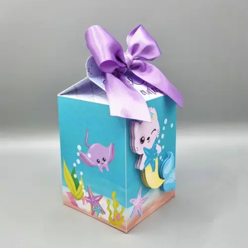 Kit de Caixas Personalizadas 20 Peças - Gato Sereia