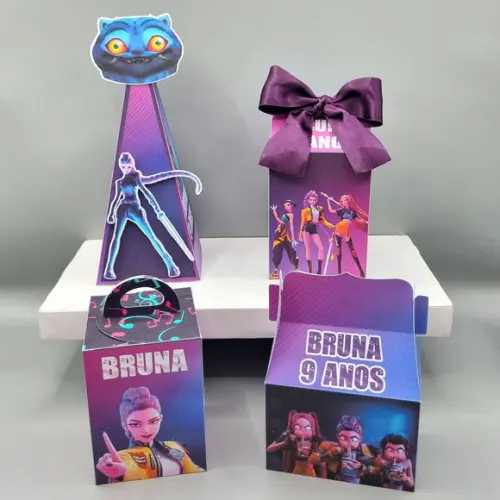 Kit de Caixas Personalizadas 20 Peças - Guerreiras do Kpop