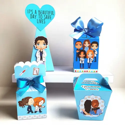 Kit de Caixas Personalizadas 20 Peças - Greys Anatomy