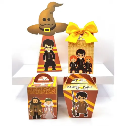 Kit de Caixas Personalizadas 20 Peças - Harry Potter Cute