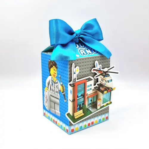 Kit de Caixas Personalizadas 20 Peças - Lego Hospital