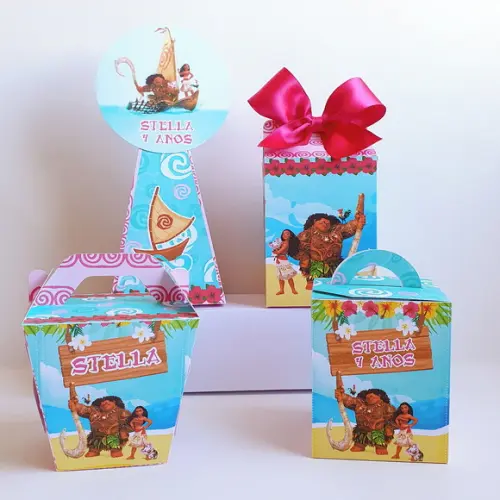 Kit de Caixas Personalizadas 20 Peças - Moana