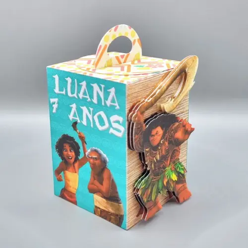 Kit de Caixas Personalizadas 20 Peças - Moana 2