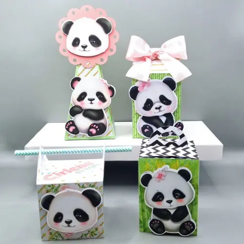Kit de Caixas Personalizadas 20 Peças - Panda