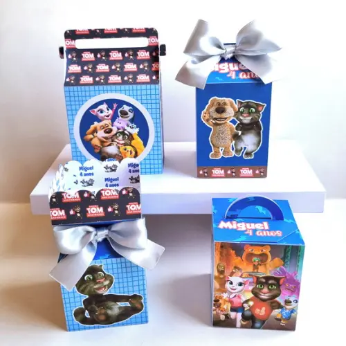 Kit de Caixas Personalizadas 20 Peças - Talking Tom