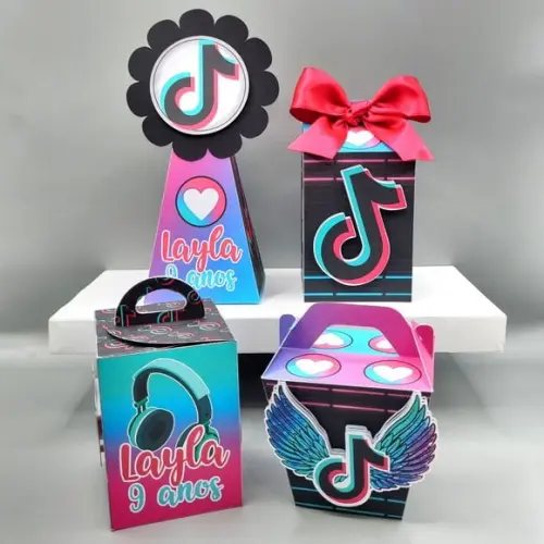 Kit de Caixas Personalizadas 20 Peças - Tik Tok - Tiktok