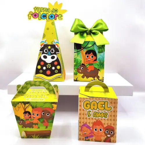 Kit de Caixas Personalizadas 20 Peças - Turma do Folclore