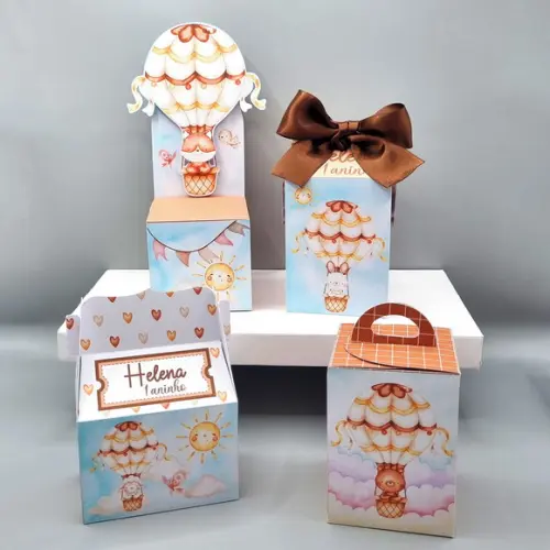 Kit de Caixas Personalizadas 20 Peças Primeira Volta ao Sol