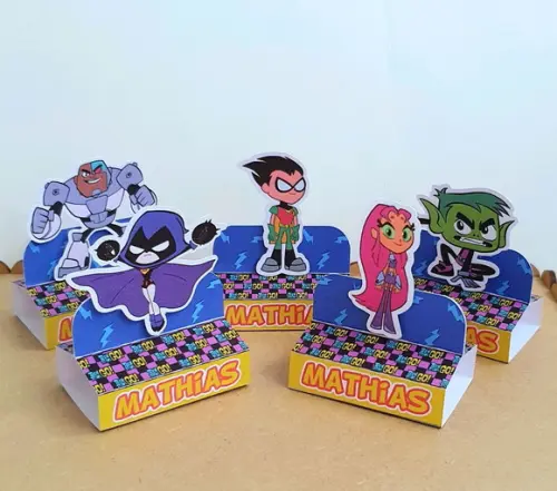 Kit de Caixas Personalizadas 25 Peças - Jovens Titans