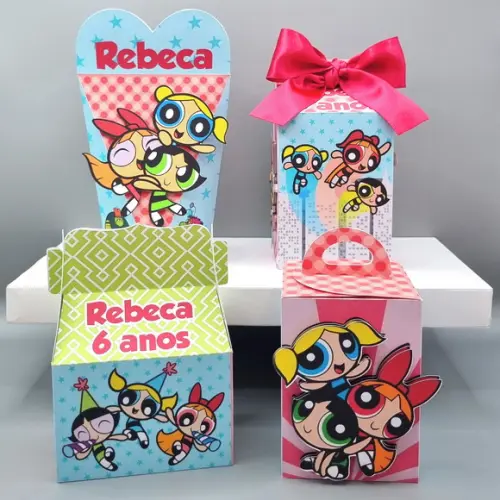Kit de Caixas Personalizadas 30 Pçs - Meninas Superpoderosas