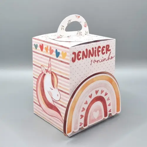 Kit de Caixas Personalizadas 30 Peças - Arco Íris Boho