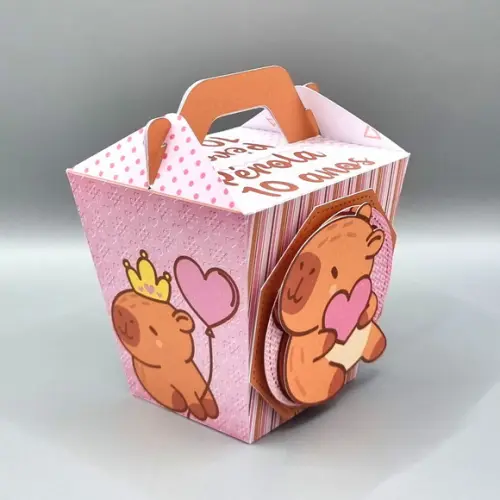 Kit de Caixas Personalizadas 30 Peças - Capivara Cute