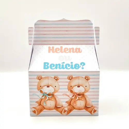 Kit de Caixas Personalizadas 30 Peças - Chá Revelação