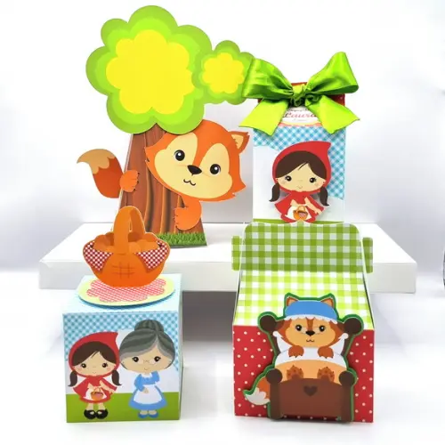Kit de Caixas Personalizadas 30 Peças - Chapeuzinho Vermelho