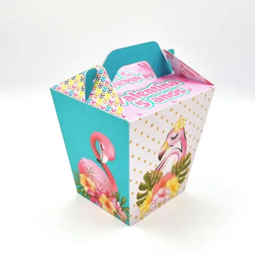 Kit de Caixas Personalizadas 30 Peças - Flamingos
