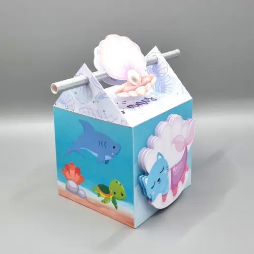 Kit de Caixas Personalizadas 30 Peças - Gato Sereia