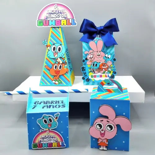 Kit de Caixas Personalizadas 30 Peças - Gumball
