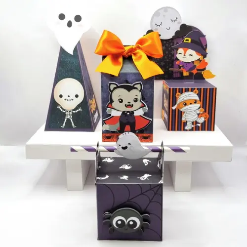 Kit de Caixas Personalizadas 30 Peças - Halloween Cute