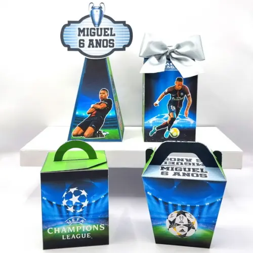 Kit de Caixas Personalizadas 30 Peças - Liga dos Campeões