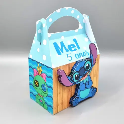 Kit de Caixas Personalizadas 30 Peças - Lilo & Stitch