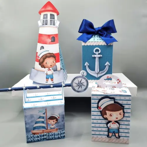 Kit de Caixas Personalizadas 30 Peças - Marinheiro