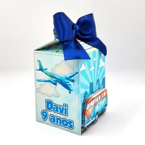 Kit de Caixas Personalizadas 30 Peças - Meios de Transporte