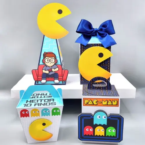 Kit de Caixas Personalizadas 30 Peças - Pacman
