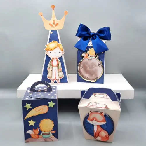 Kit de Caixas Personalizadas 30 Peças - Pequeno Príncipe