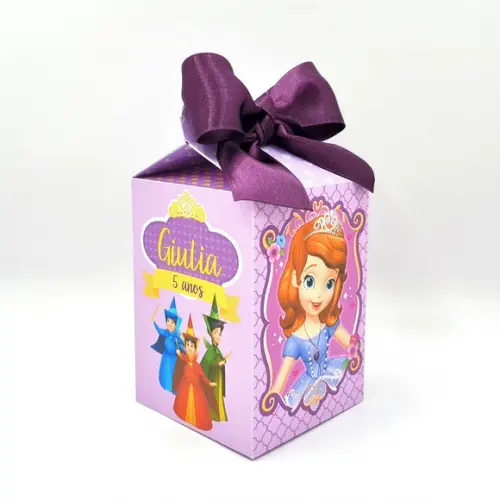 Kit de Caixas Personalizadas 30 Peças - Princesa Sofia