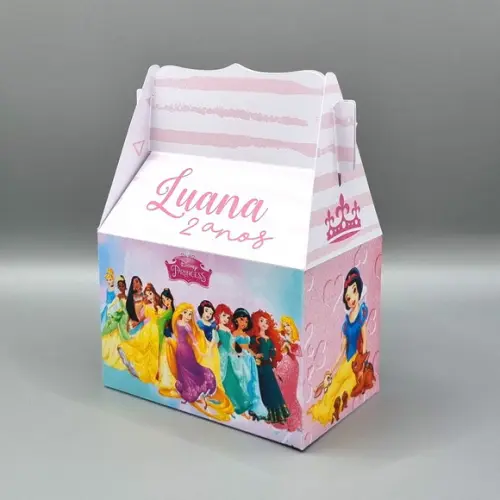 Kit de Caixas Personalizadas 30 Peças - Princesas Disney