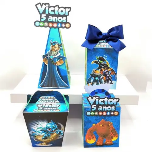 Kit de Caixas Personalizadas 30 Peças - Skylanders