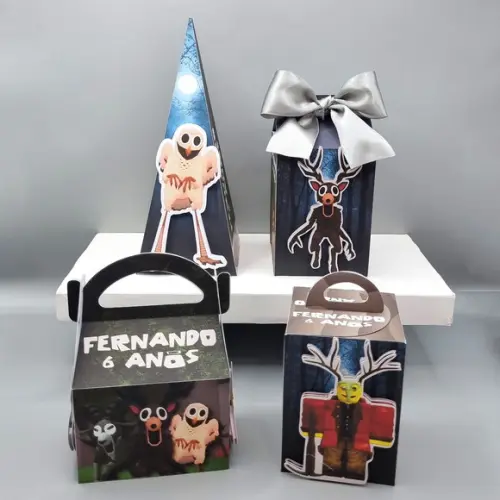 Kit de Caixas Personalizadas 30 Peças 99 Noites na Floresta