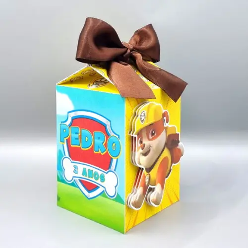 Kit de Caixas Personalizadas 50 Pçs - Patrulha Canina Rubble