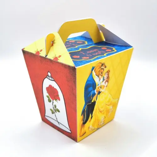 Kit de Caixas Personalizadas 50 Peças - a Bela e a Fera