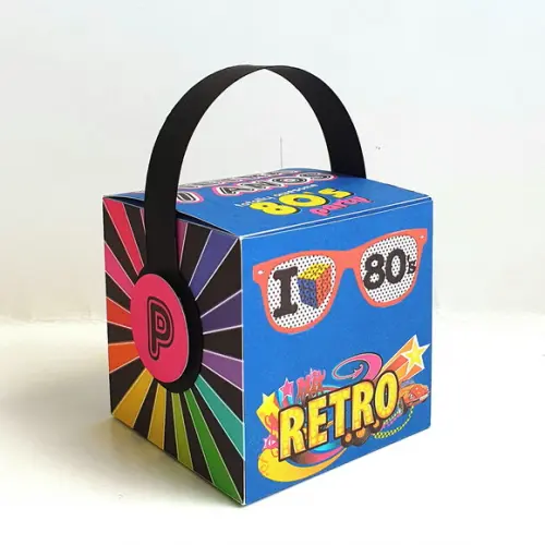 Kit de Caixas Personalizadas 50 Peças - Anos 70 e 80