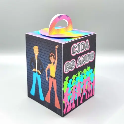 Kit de Caixas Personalizadas 50 Peças - Anos 70 e 80 Mod. 2