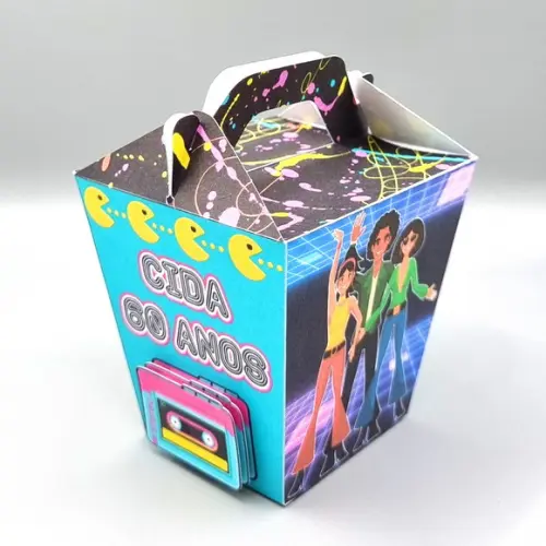 Kit de Caixas Personalizadas 50 Peças - Anos 70 e 80 Mod. 2