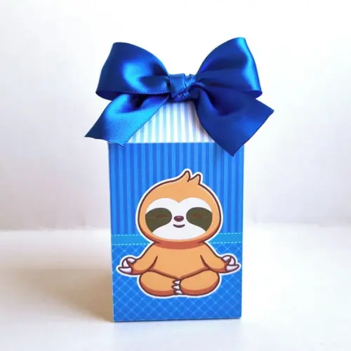 Kit de Caixas Personalizadas 50 Peças - Bicho Preguiça