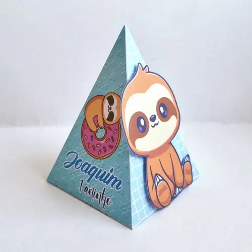 Kit de Caixas Personalizadas 50 Peças - Bicho Preguiça