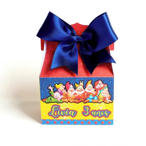 Kit de Caixas Personalizadas 50 Peças - Branca de Neve
