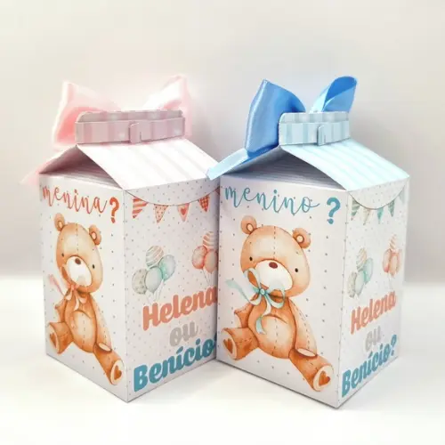 Kit de Caixas Personalizadas 50 Peças - Chá Revelação