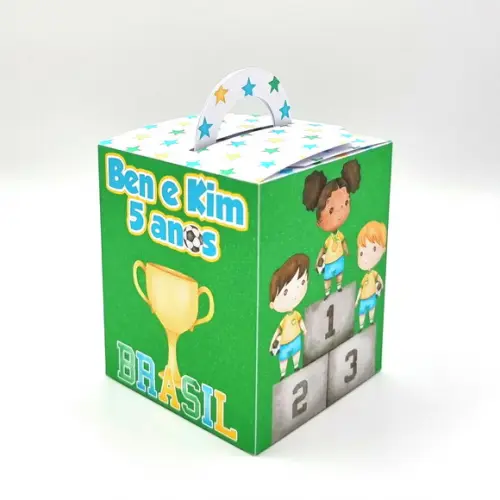 Kit de Caixas Personalizadas 50 Peças - Copa do Mundo